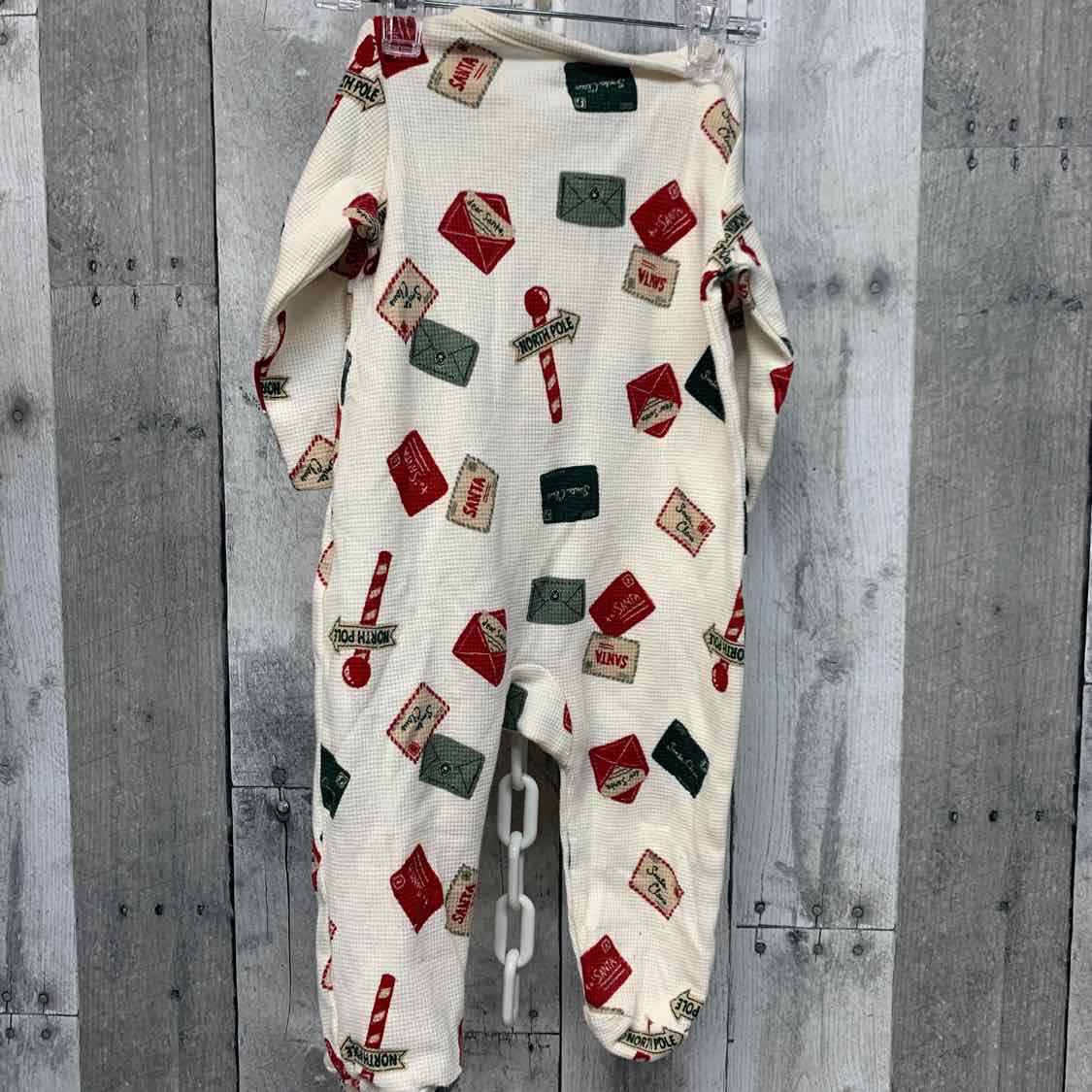 Size 3-6 Months Ivory Graphic Child of Mine Footy PJs