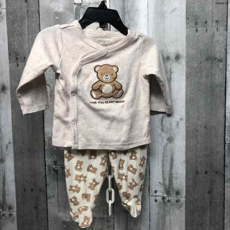 Size 3-6 Months Tan Print B Brand Shirt/Pants