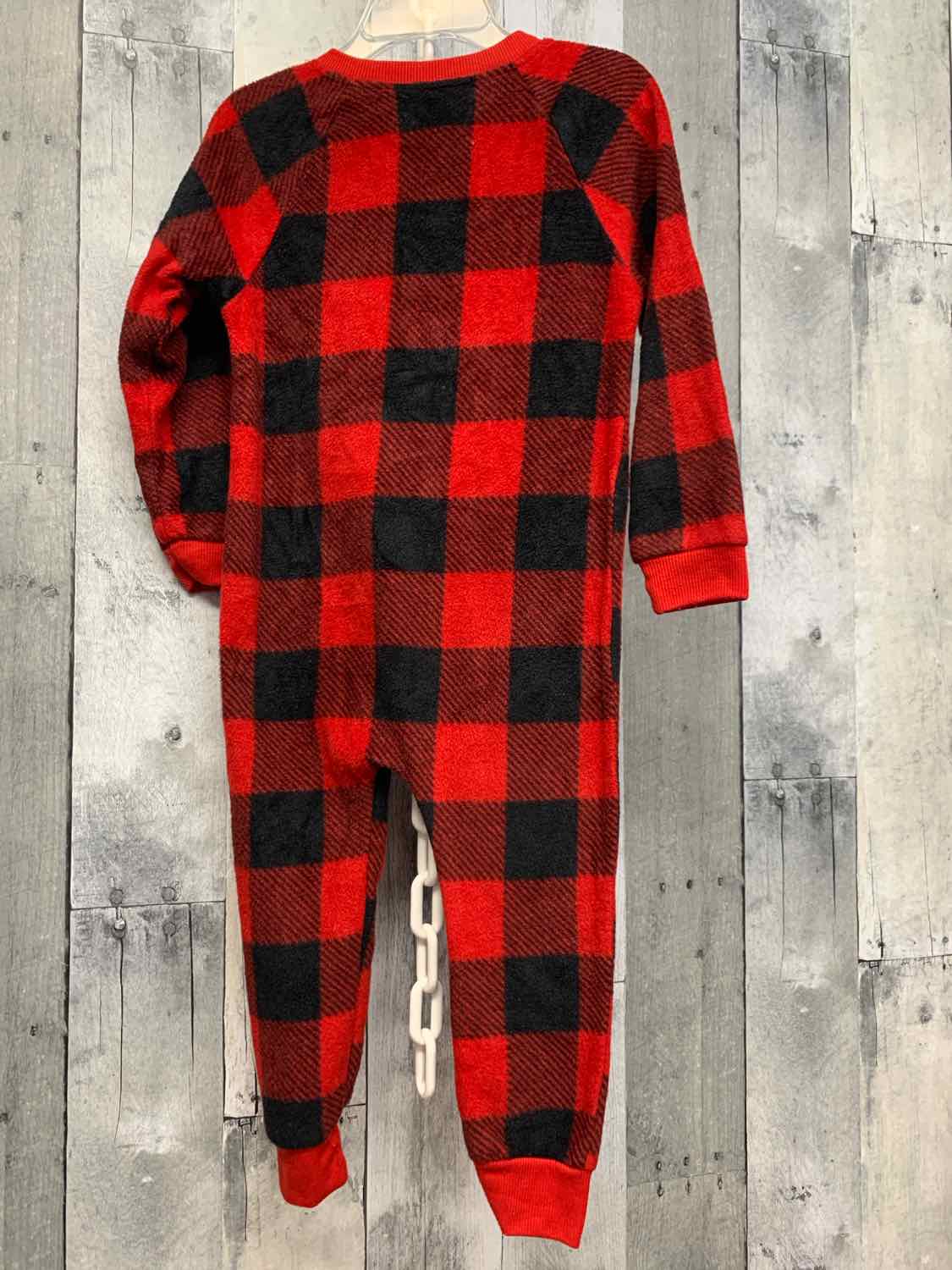Size 2T Red/Black Holiday Brands Footy PJs