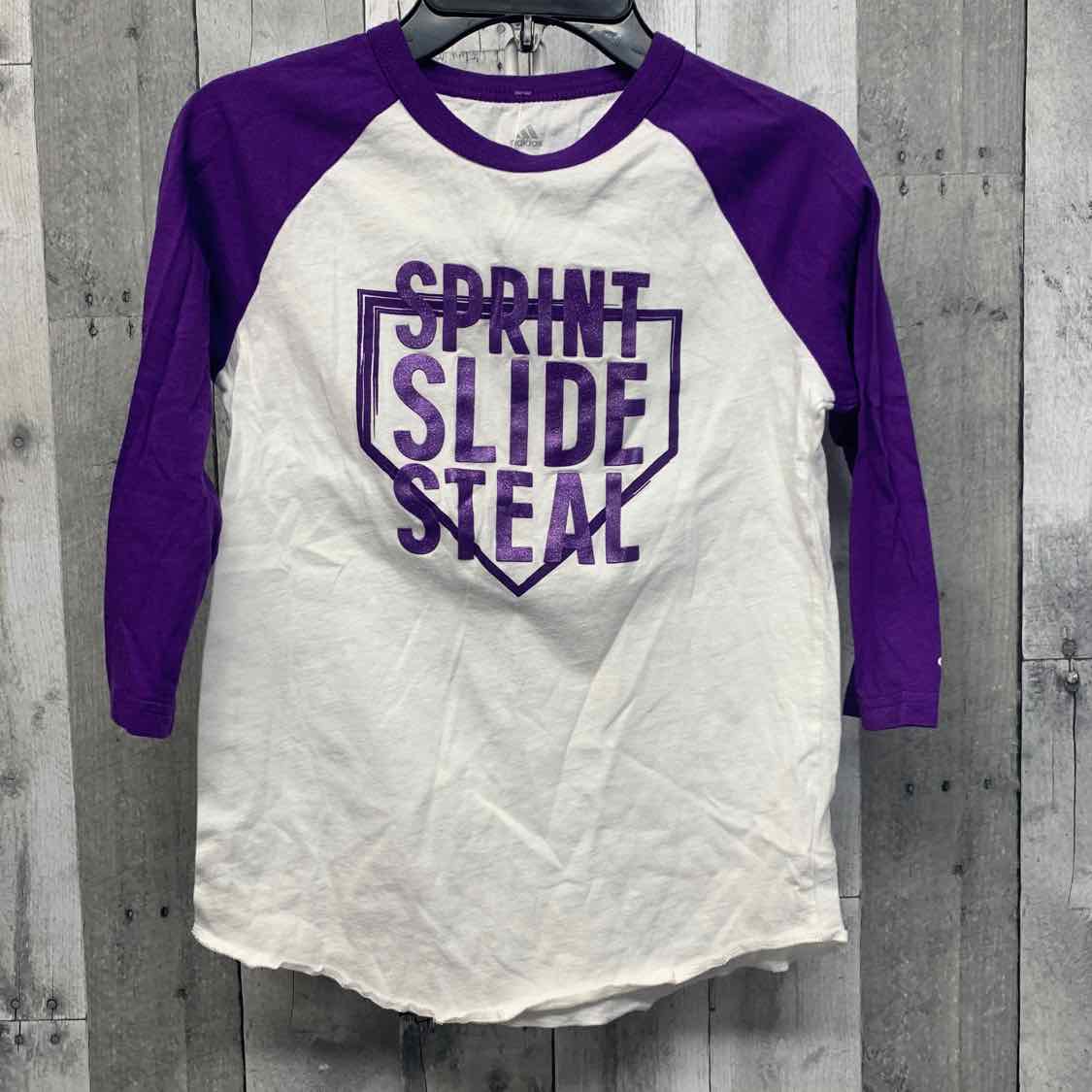 Size Medium White/Purple Sport Brand Long Sleeve Shirt