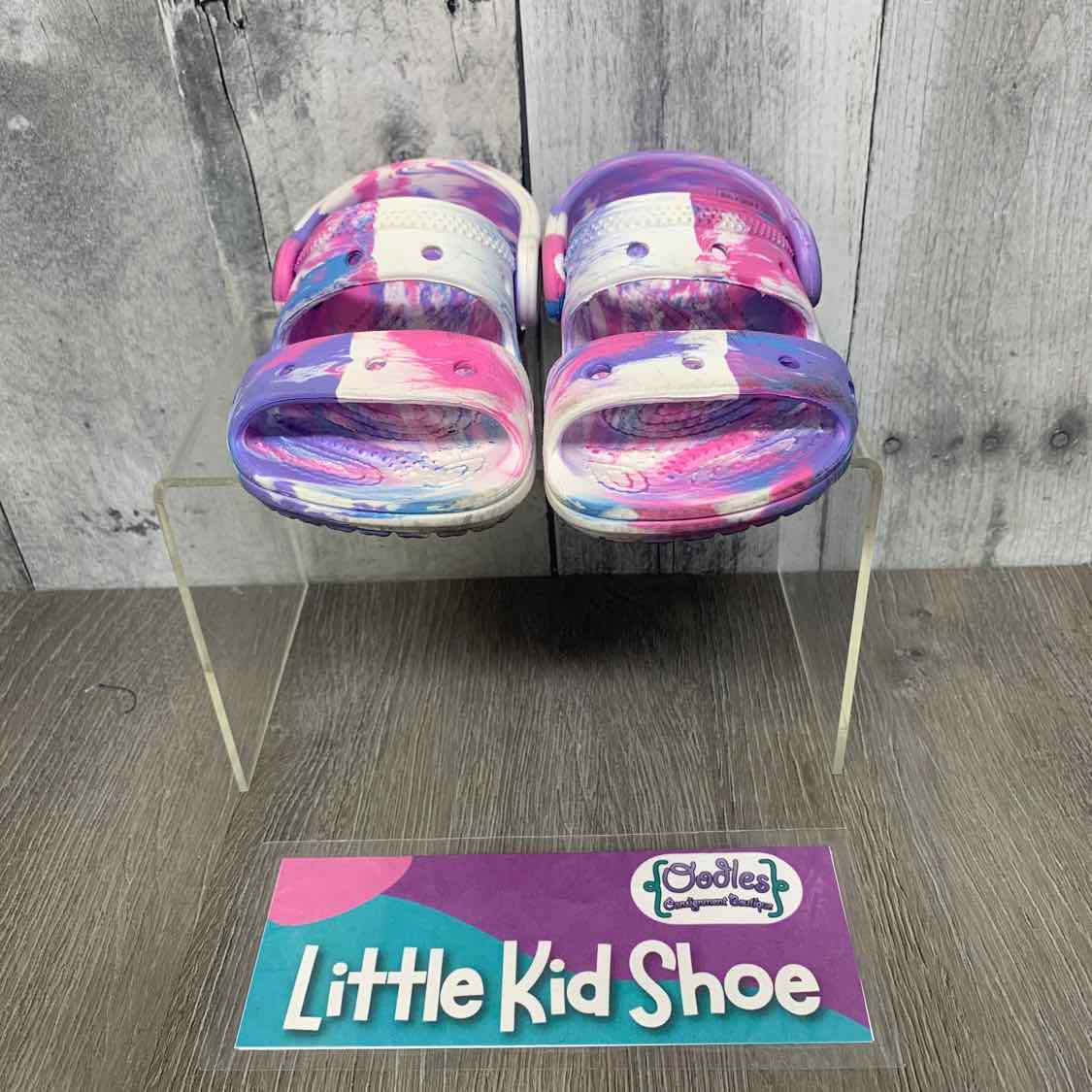 Size 6 Purple/Pink Crocs Sandals