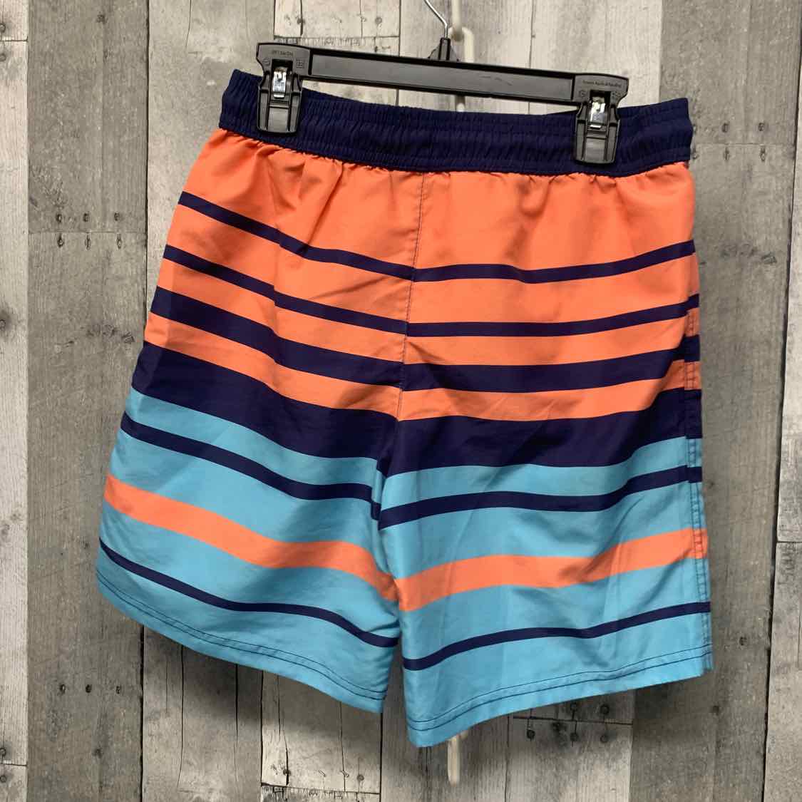 Size Large Navy/Coral B Brand Swim Trunks