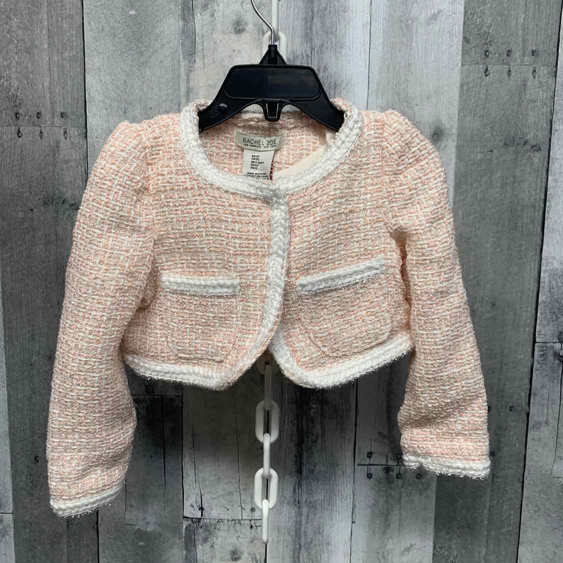 Size 2T Pink/White B Brand Light Jacket