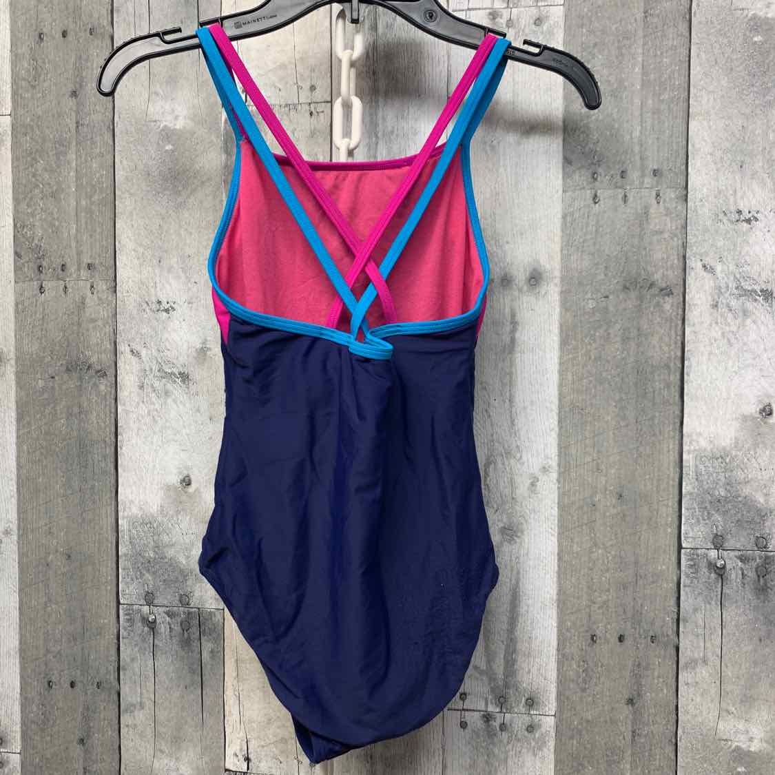 Size 10 Navy/Pink Speedo Swim Suit - 1pc