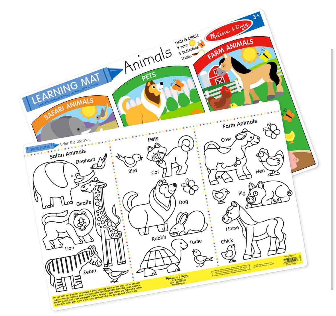 Melissa & Doug Animals Learning Mat - OodlesCB