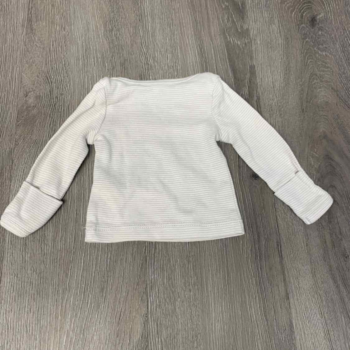 Size Preemie Gray/White Just One You Long Sleeve Shirt