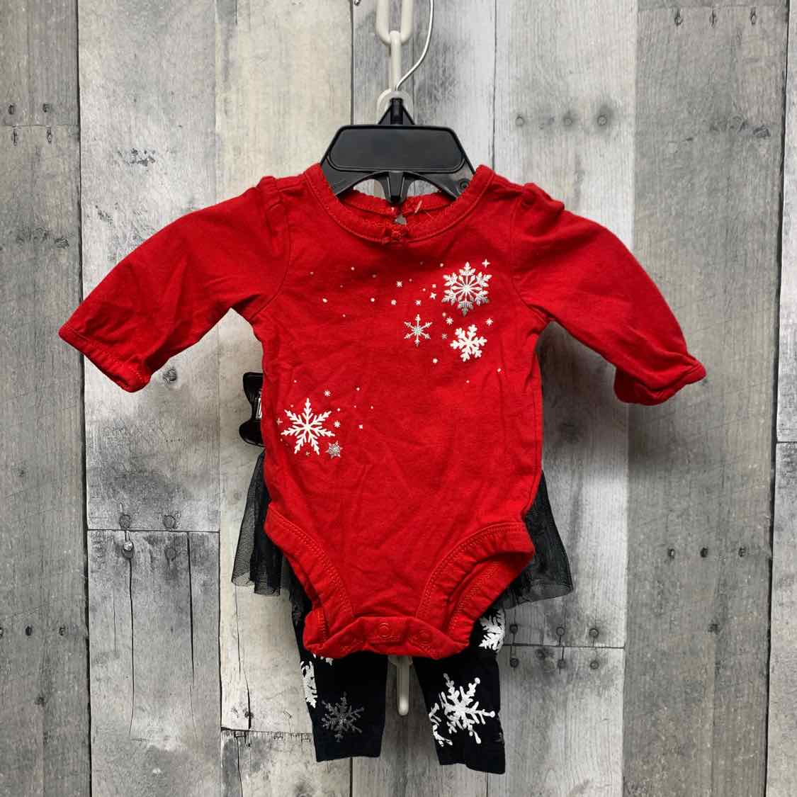 Size Newborn Red/Black Carter's Shirt/Leggings