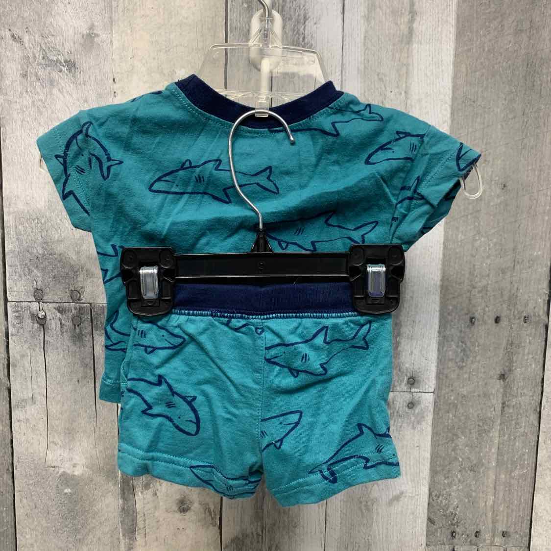 Size Newborn Teal/Navy Just One You Shirt/Shorts - OodlesCB