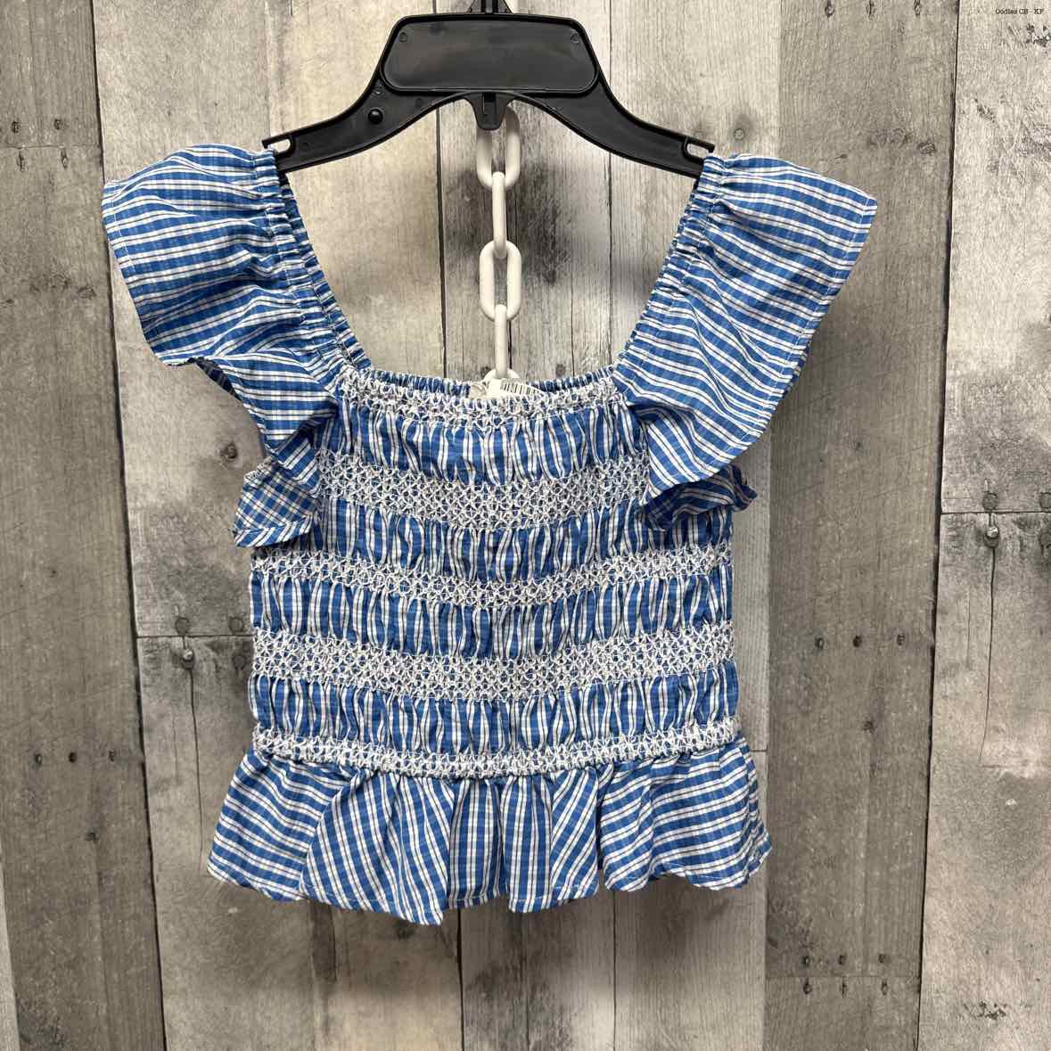 Size Medium Blue Plaid Mid Brand Short Sleeve Shirt