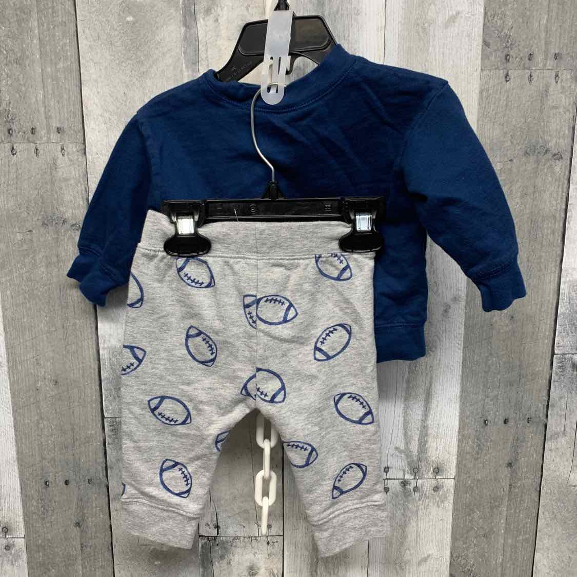 Size 6 Months Navy/Gray Just One You Shirt/Pants
