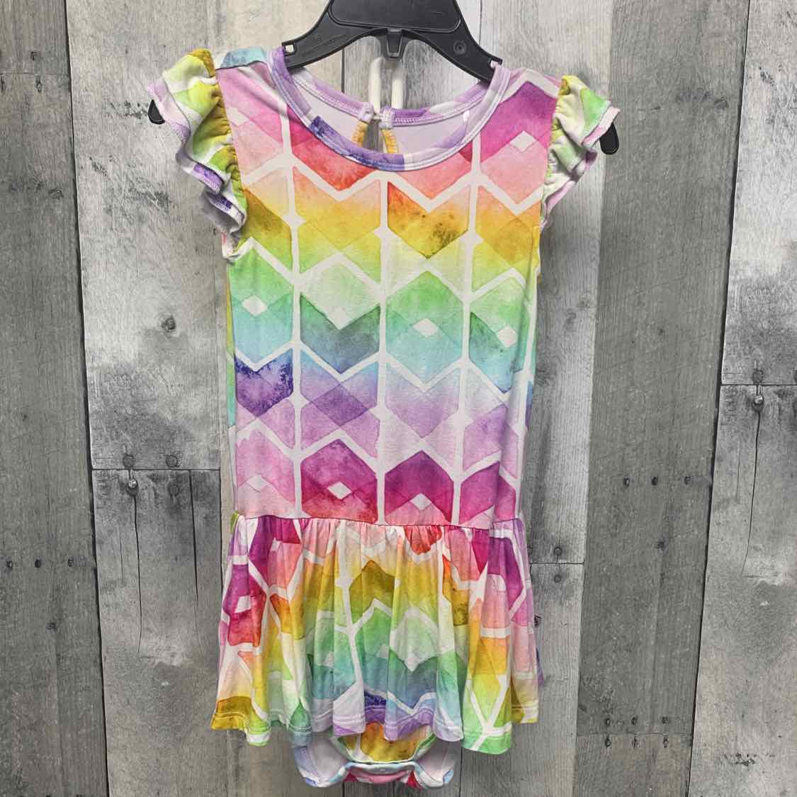 Size 2T Rainbow Bamboo Romper - OodlesCB