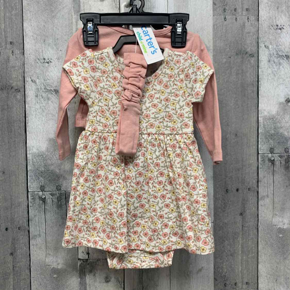 Size 3-6 Months Pink/White Child of Mine 2pc Dress