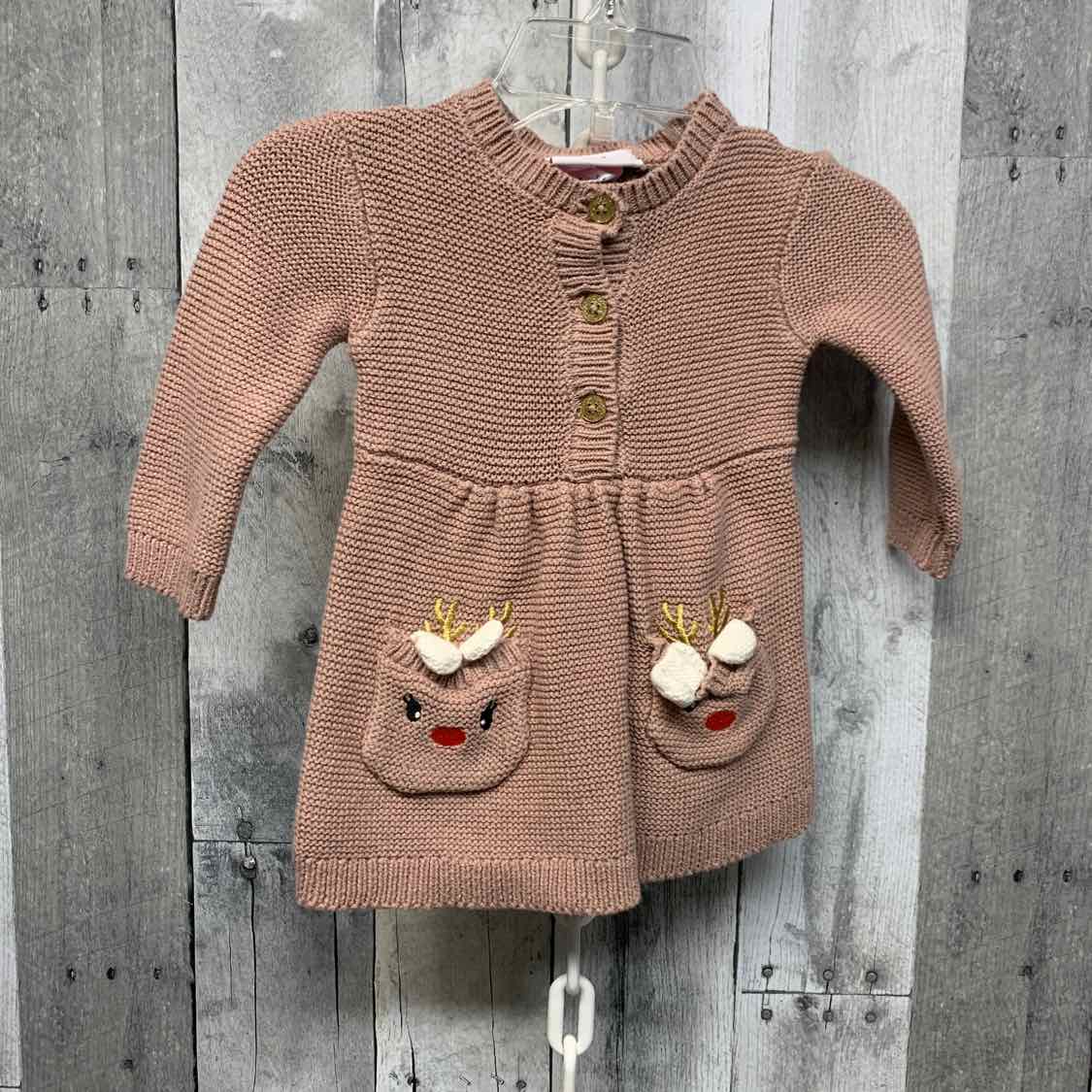 Size 6-9 Months Brown Little Lass LS Dress