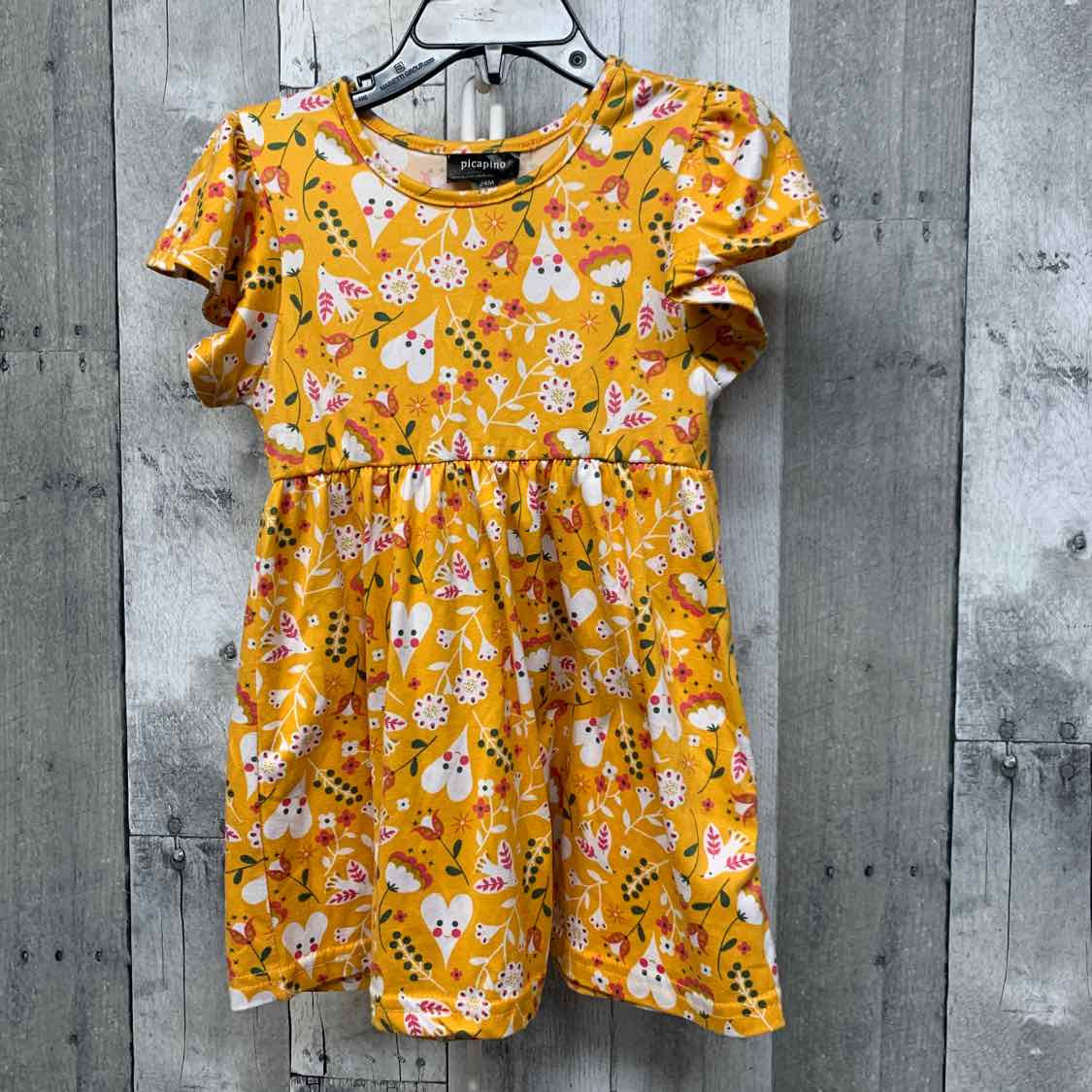 Size 24 Months Yellow/Pink Picapino Dress