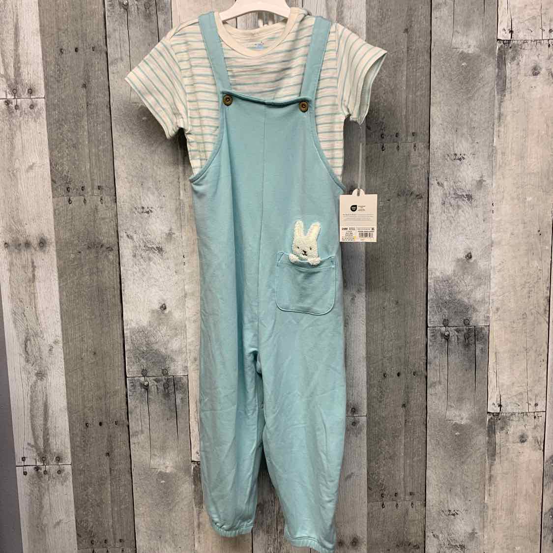 Size 24 Months White/Blue Cloud Island Shirt/Pants
