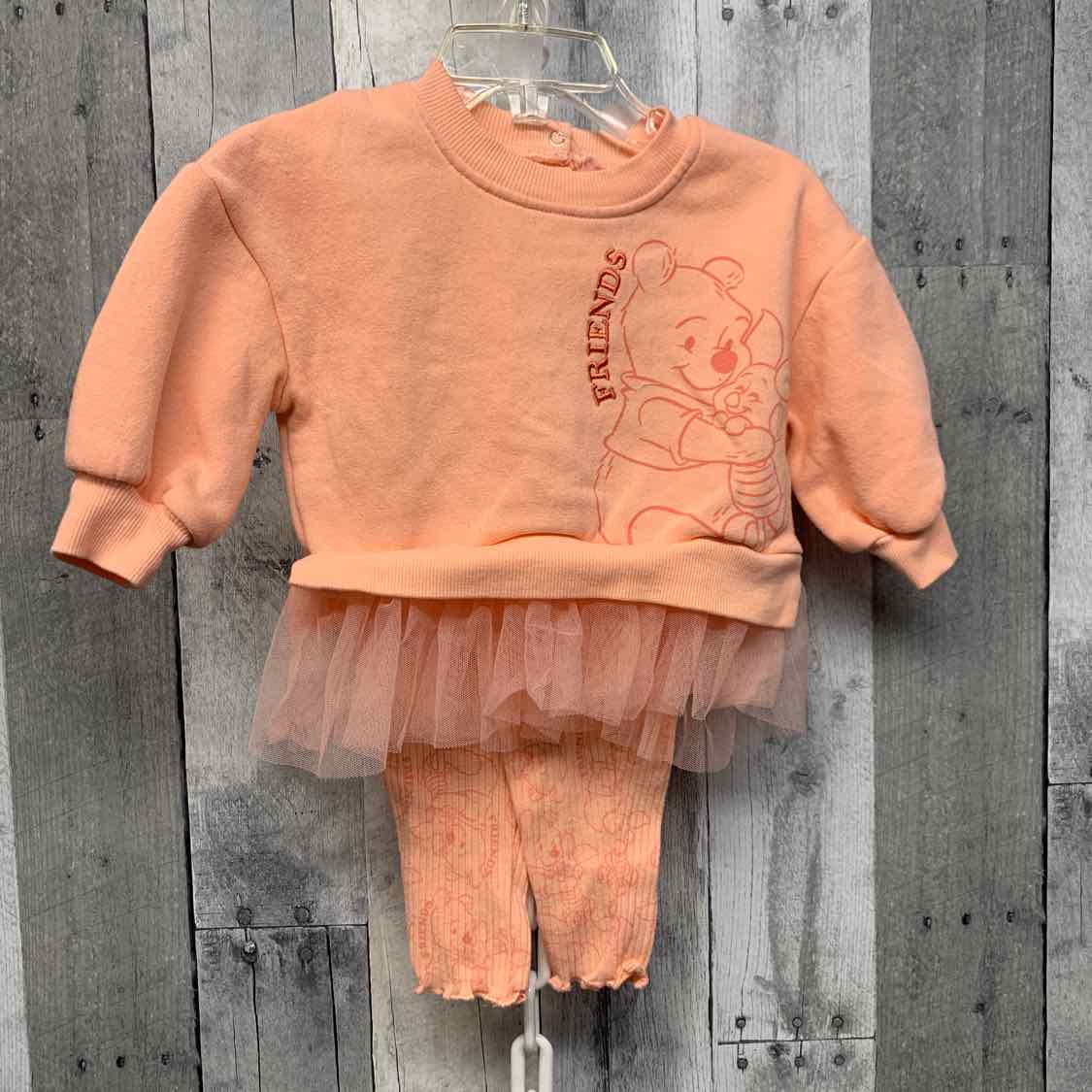 Size 3-6 Months Coral Graphic Disney Shirt/Leggings