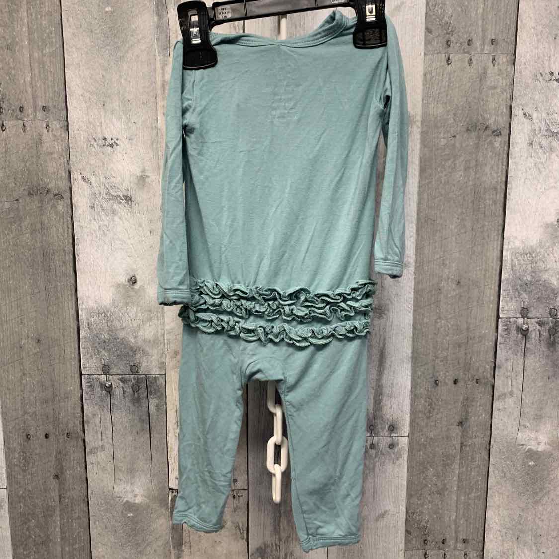 Size 6-12 Months Teal Little Buggins Romper