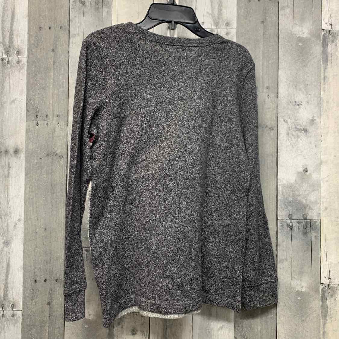 Size 14 Gray/Burgundy Osh Kosh Long Sleeve Shirt