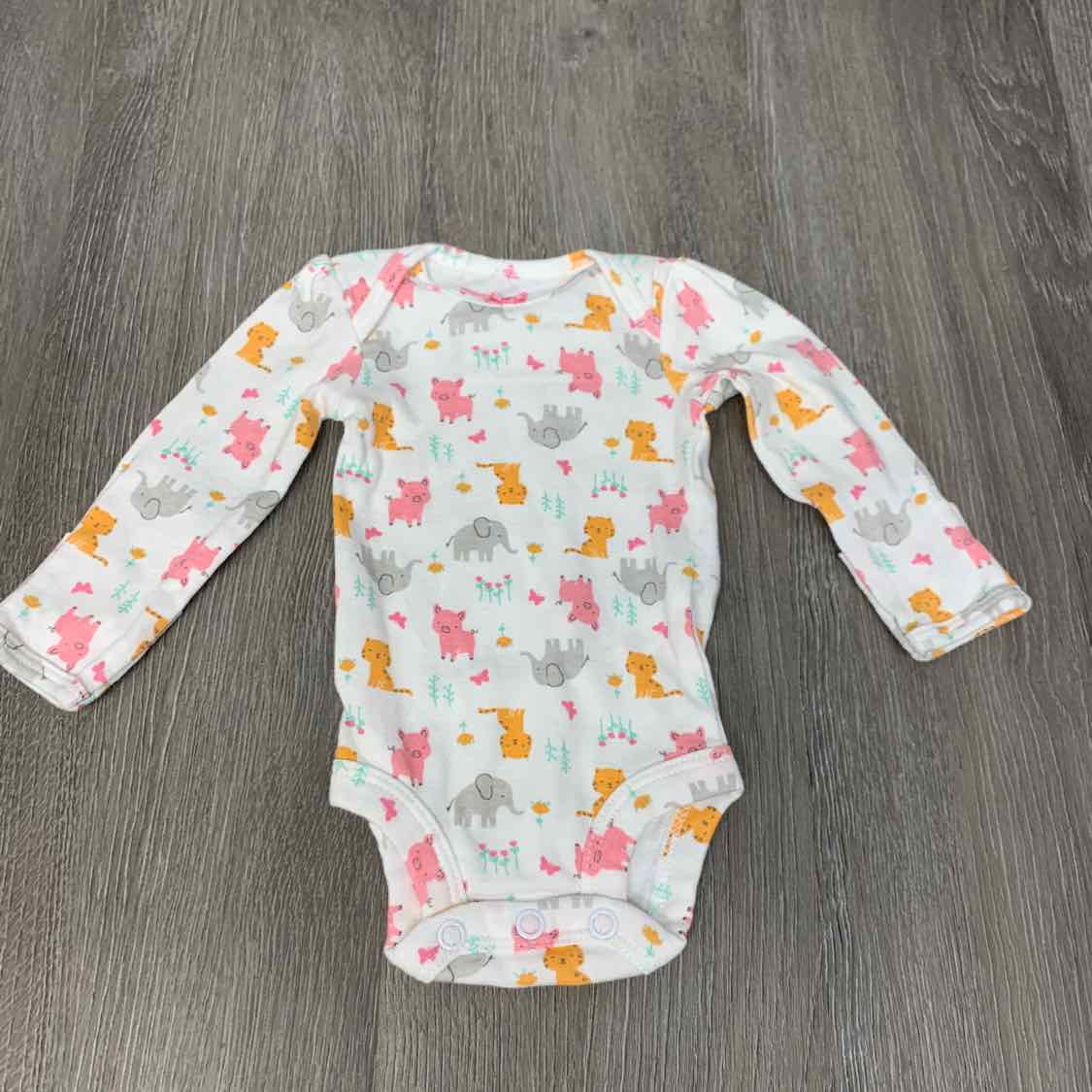 Size Preemie White Print Simple Joys Bodysuit