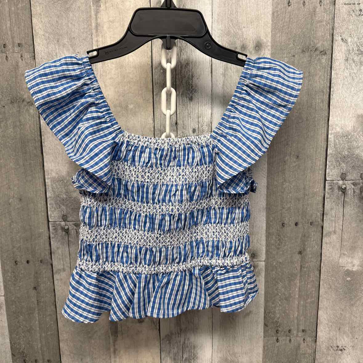 Size Medium Blue Plaid Mid Brand Short Sleeve Shirt