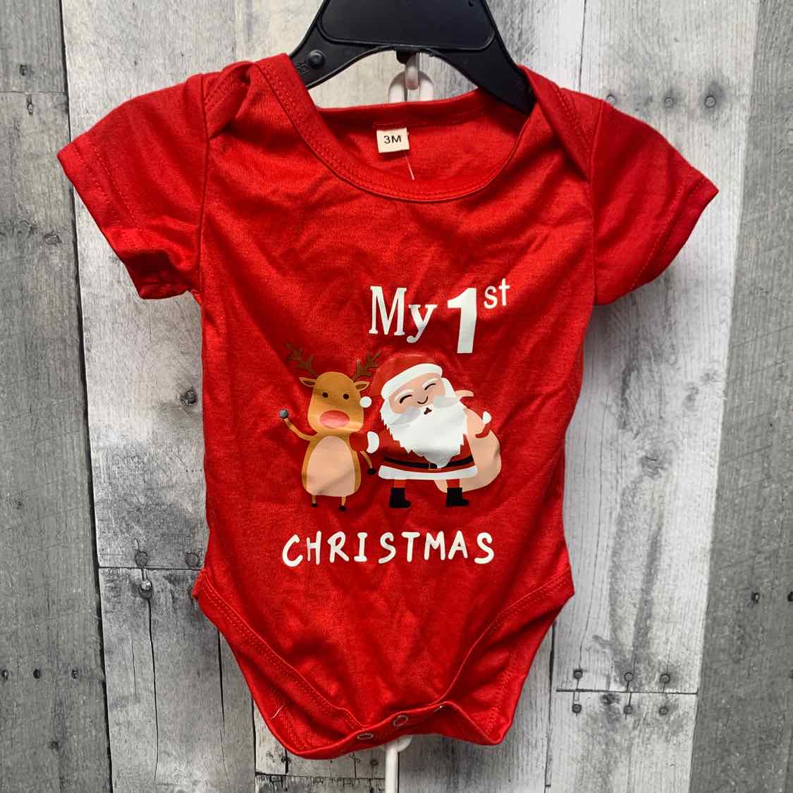 Size 3 Months Red Graphic B Brand Bodysuit