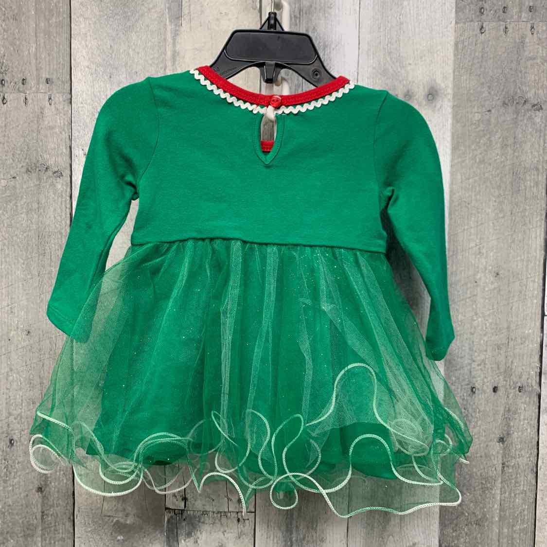 Size 12 Months Green/Red Bonnie Jean/Baby Dress