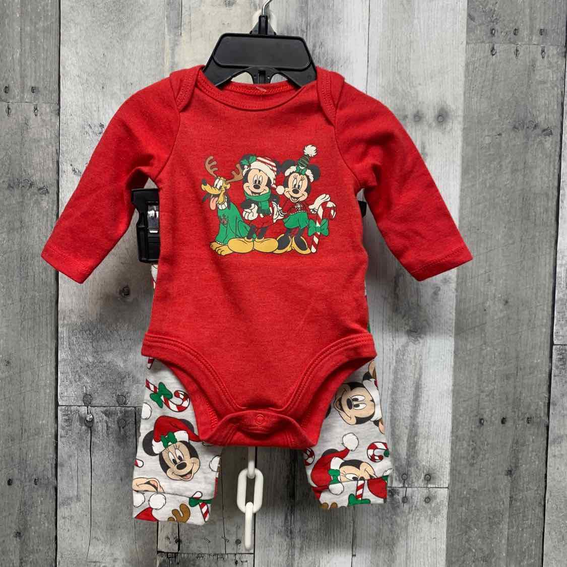 Size Newborn Red/Gray Disney Shirt/Leggings - OodlesCB