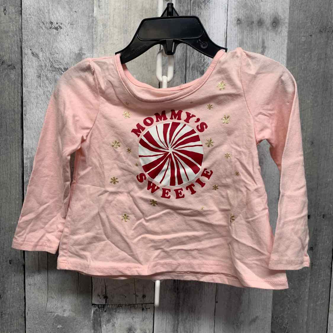 Size 12-18 Months Pink Print Children's Place Long Sleeve Shirt