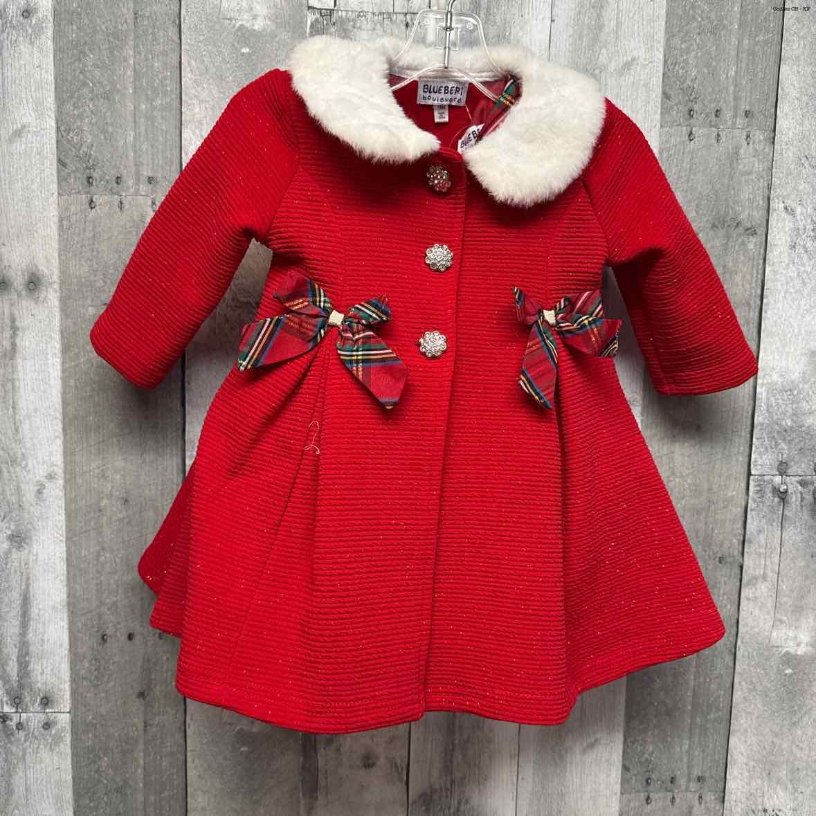 Size 18 Months Ivory/Red Blueberi Boulevard 2pc Dress