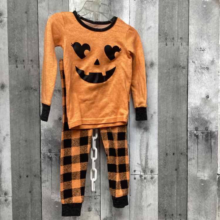 Size 2T Orange/Black Holiday Brands 2pc PJs