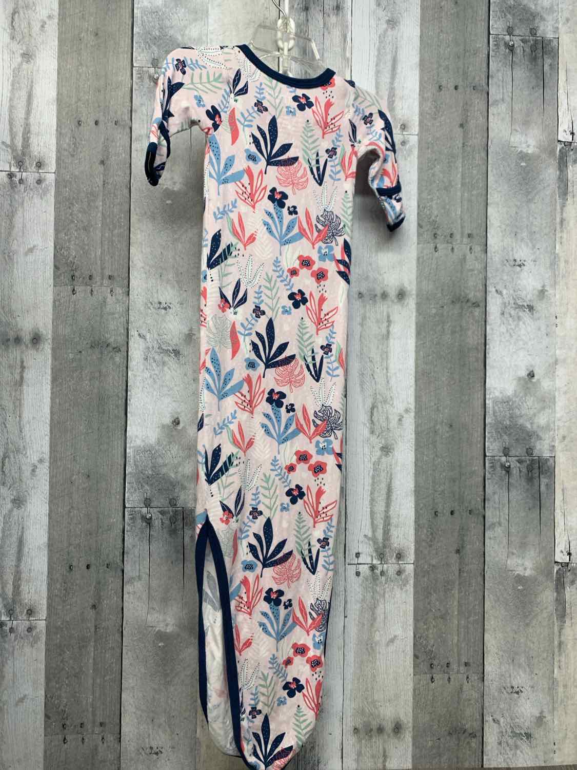 Size 0-3 Months Pink Print Bamboo Layette