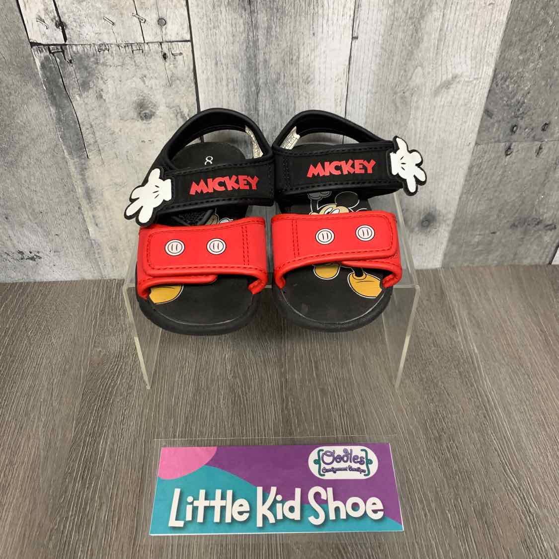 Size 8 Black/Red Disney Sandals