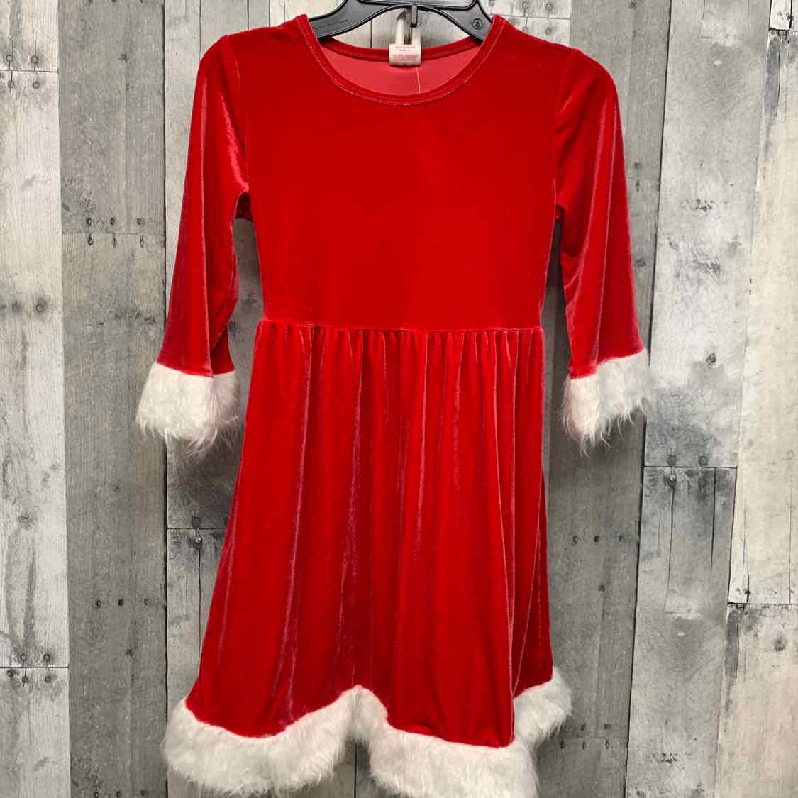 Size 7/8 Red/White Holiday Brands LS Dress