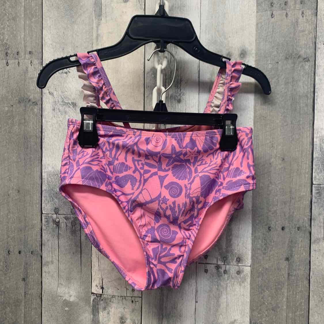 Size 10/12 Pink/Purple Cat & Jack Swim Suit - 2pc+ - OodlesCB