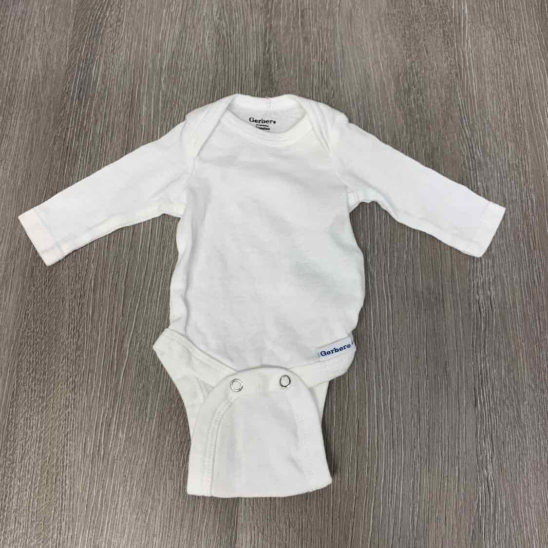 Size Preemie White Gerber Bodysuit