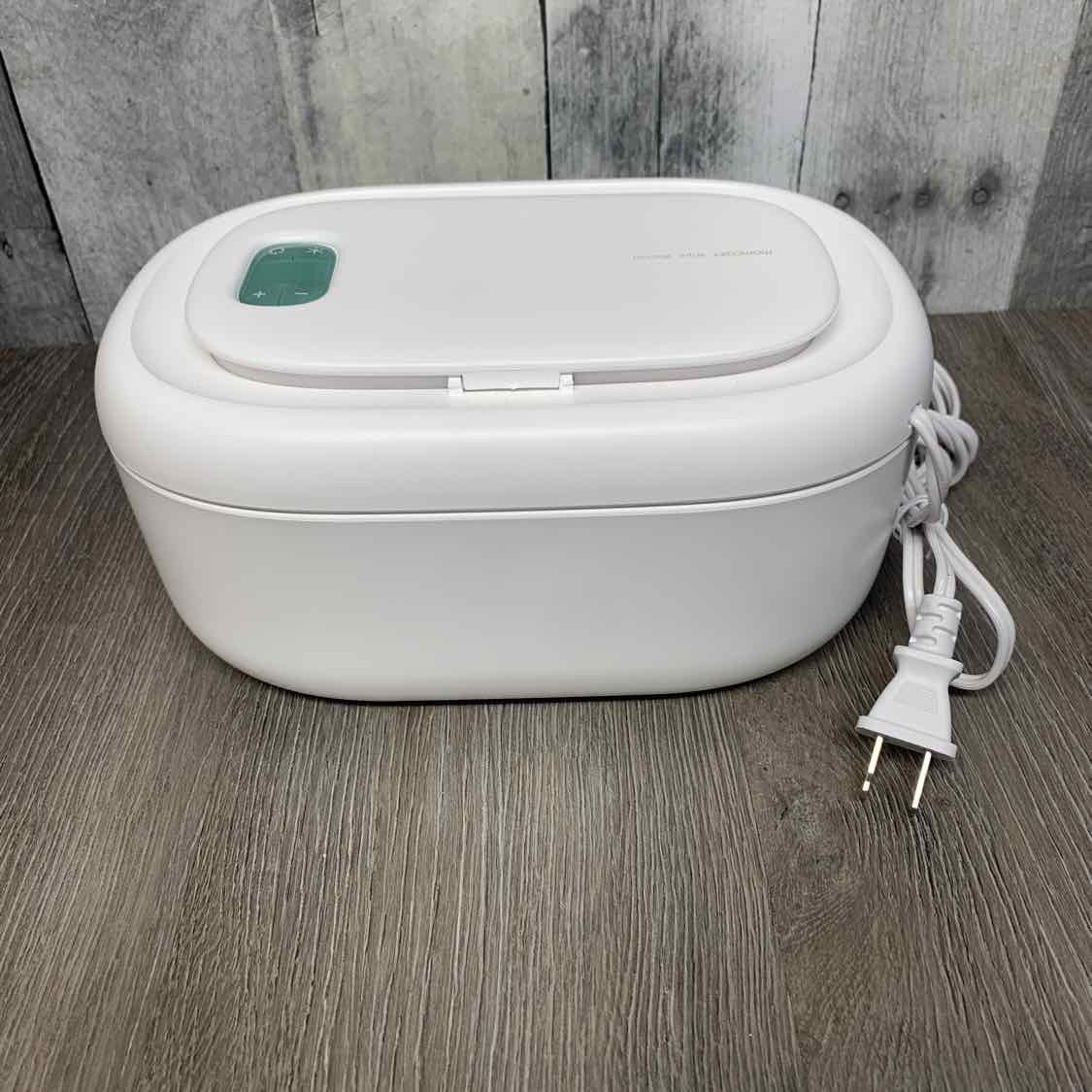 MomCozy White/Green Wipes Warmer