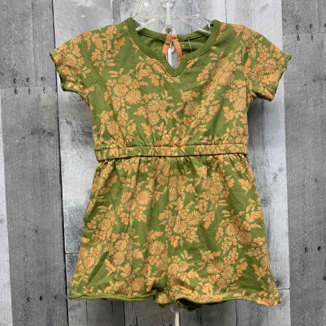 Size 18 Months Green Print Burt's Bees Baby Romper