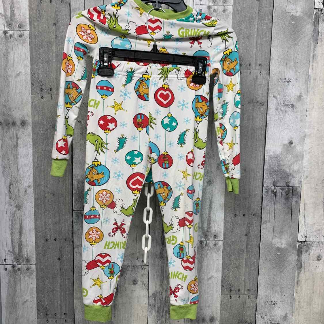 Size 6 White/Green Dr Seuss 2pc PJs