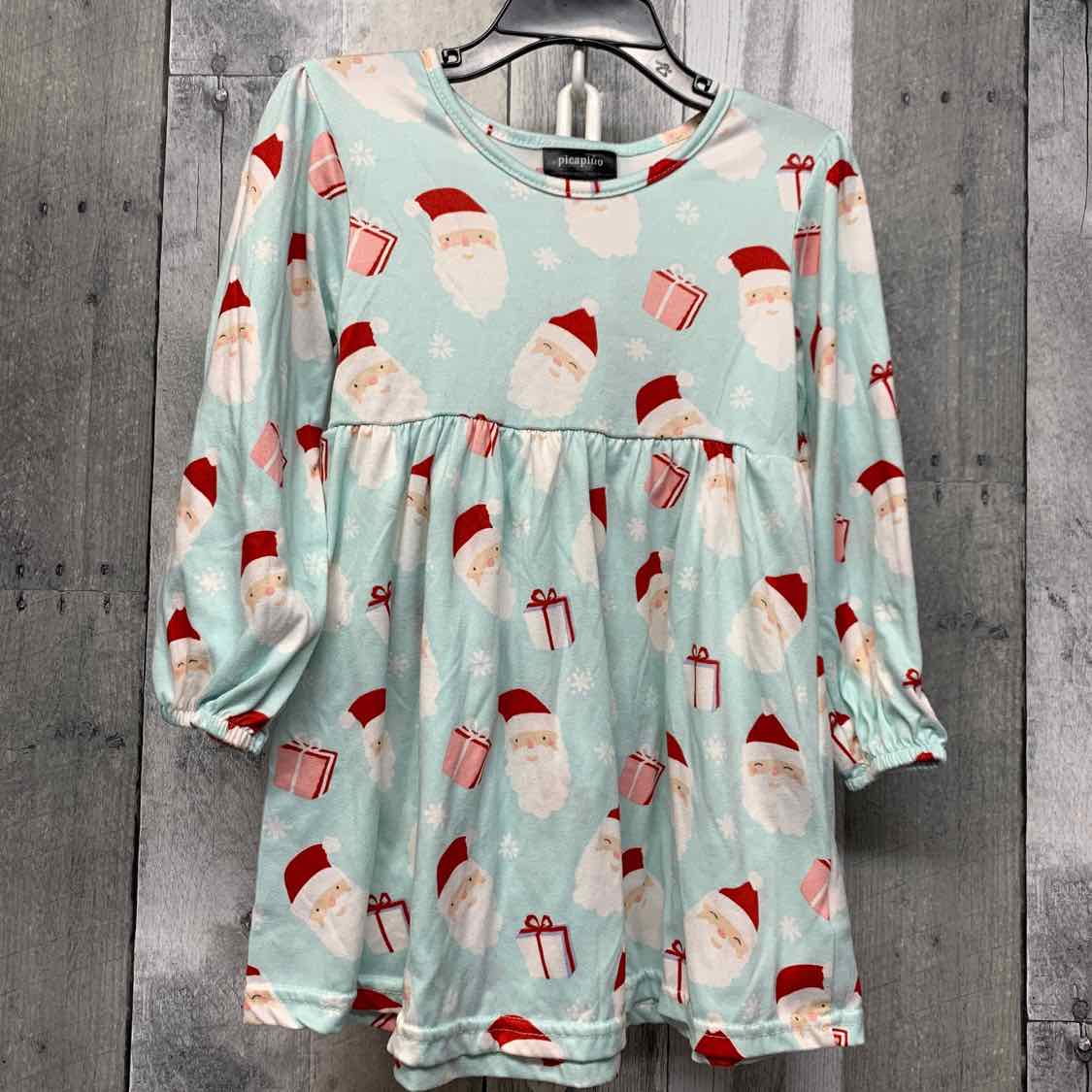 Size 3T Blue Print Picapino LS Dress