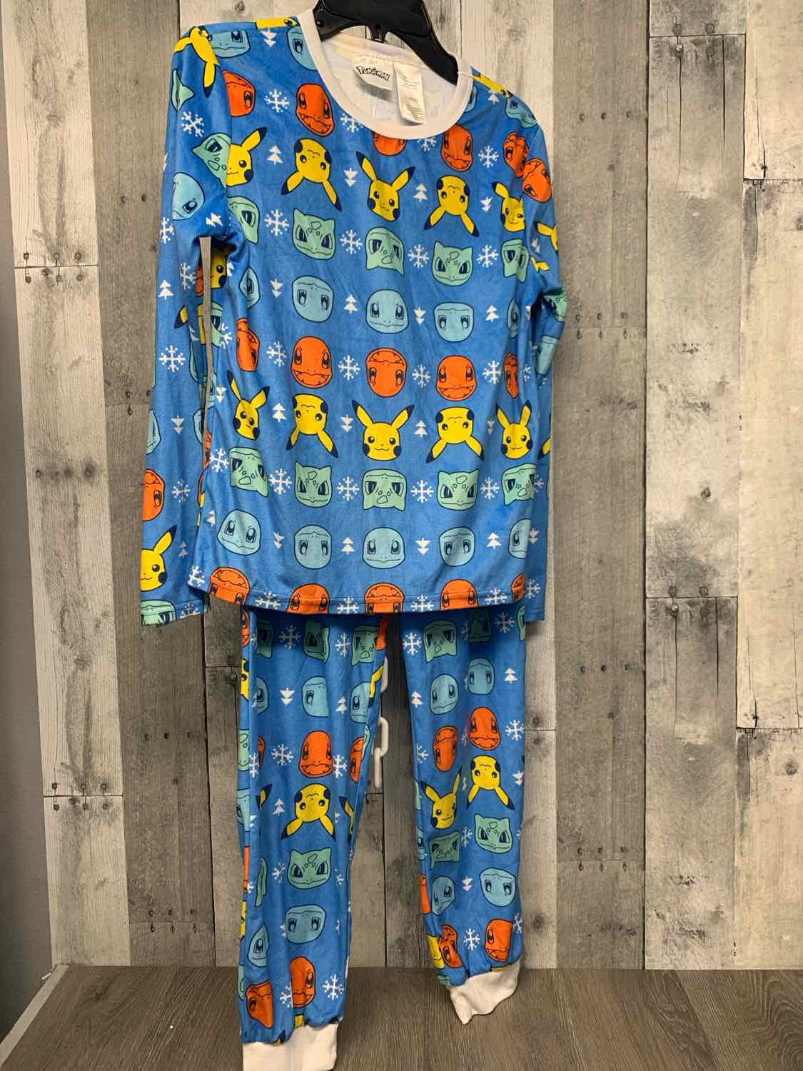 Size 10/12 Blue Print Pokemon 2pc PJs