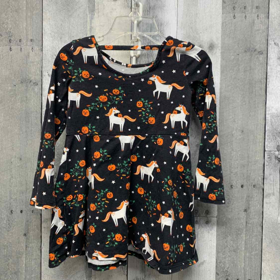 Size 3T Black Print Children's Place LS Dress