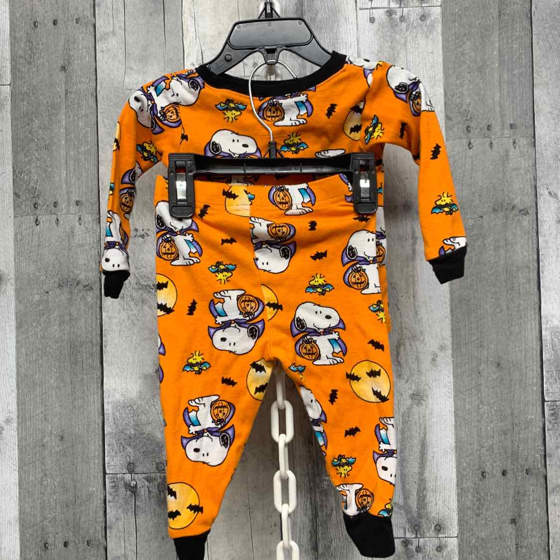 Size 18 Months Orange Print Peanuts 2pc PJs