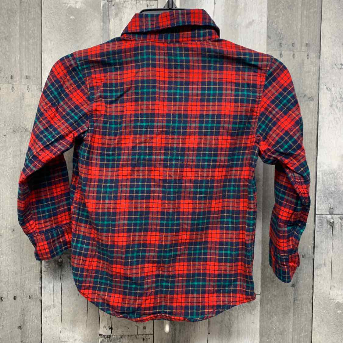 Size 4T Red/Navy Carter's LS Button Up