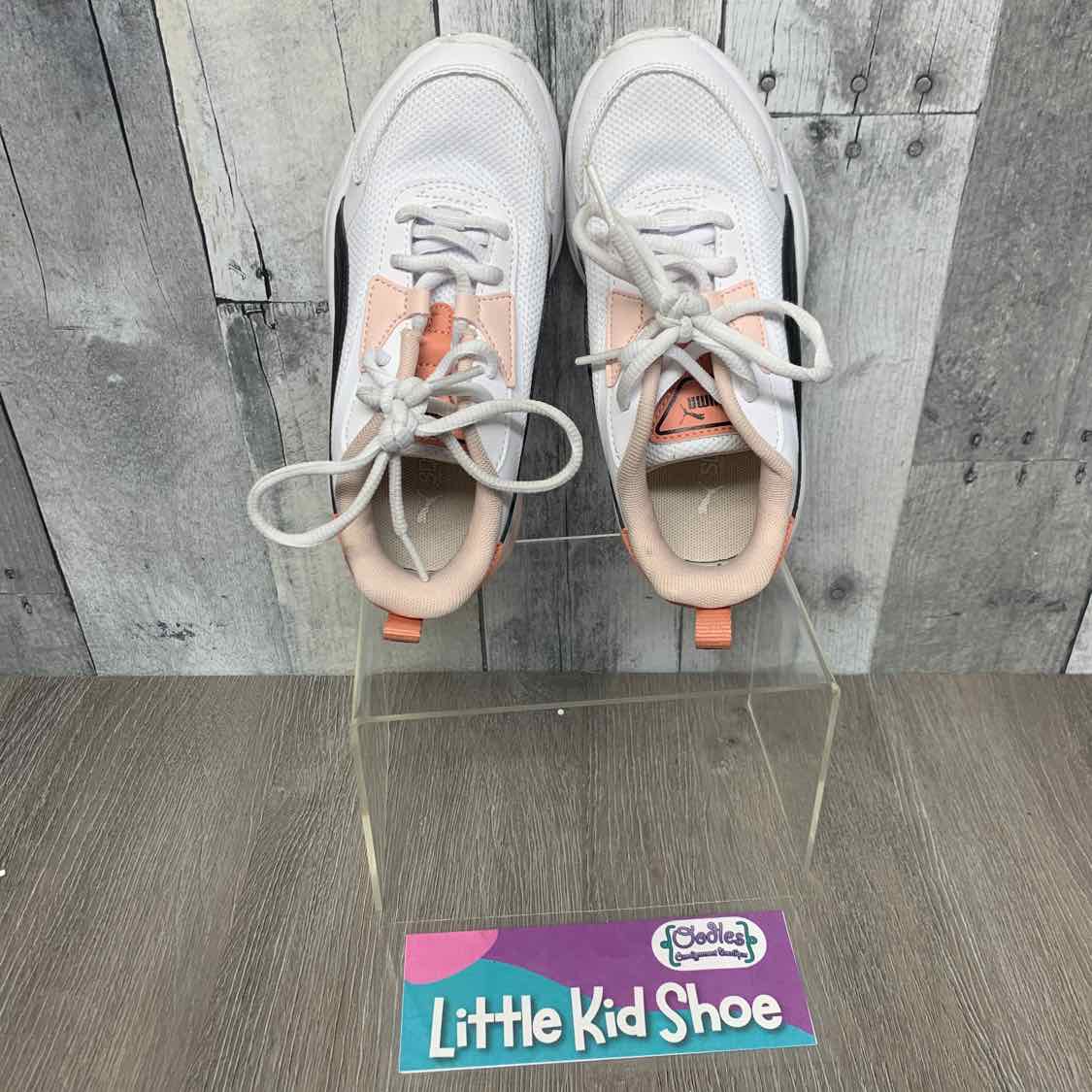 Size 12 White/Pink Puma Sneakers