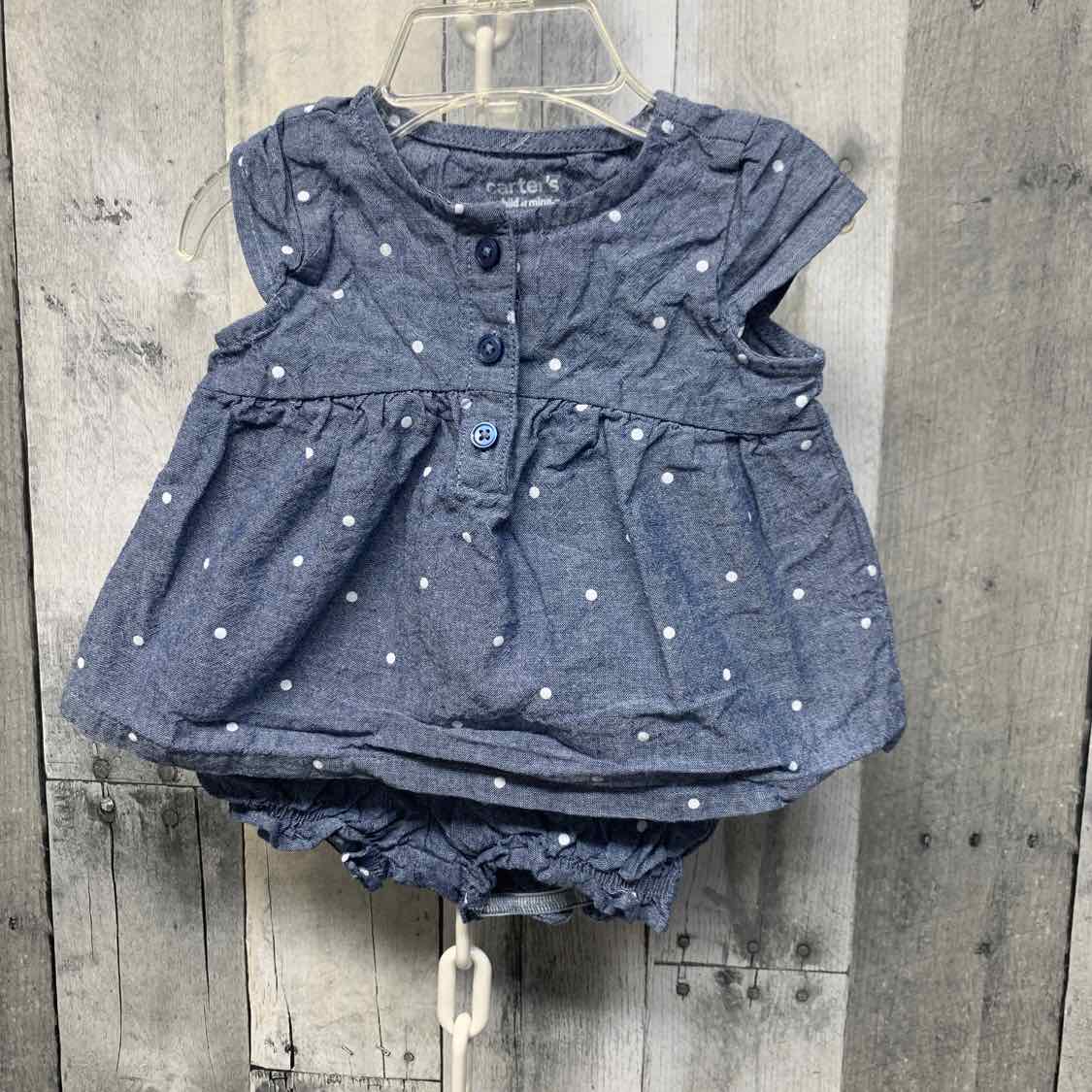 Size 3-6 Months Denim/White Carter's Shirt/Shorts