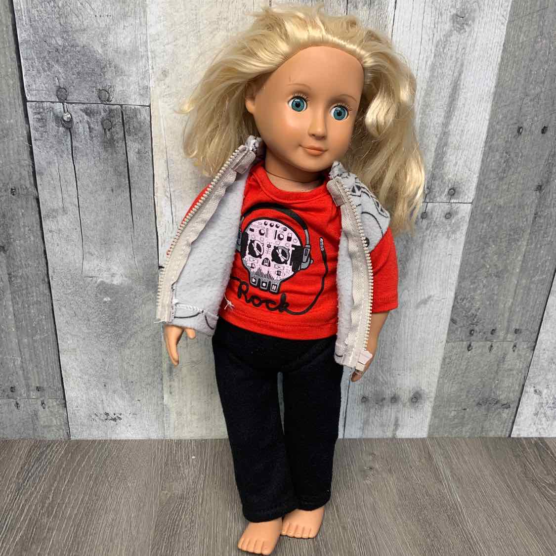 3pc 18" Skull Outfit Shirt/Pants/Vest for Boy Doll - OodlesCB