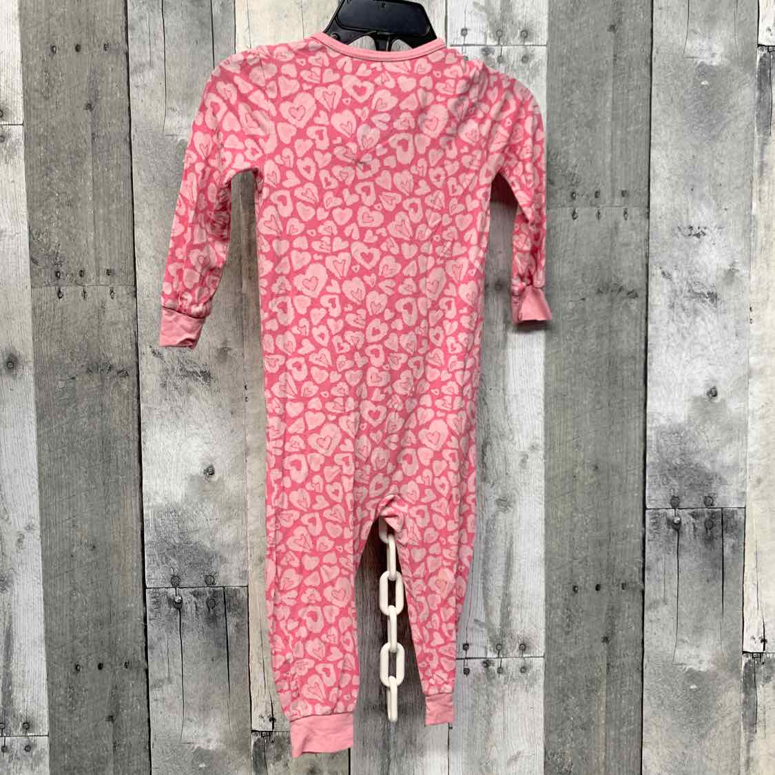 Size 9-12 Months Pink Print Bamboo Romper