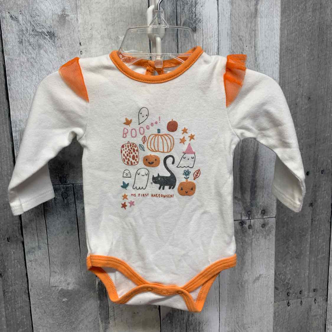 Size 3-6 Months White Graphic Chick Pea Bodysuit