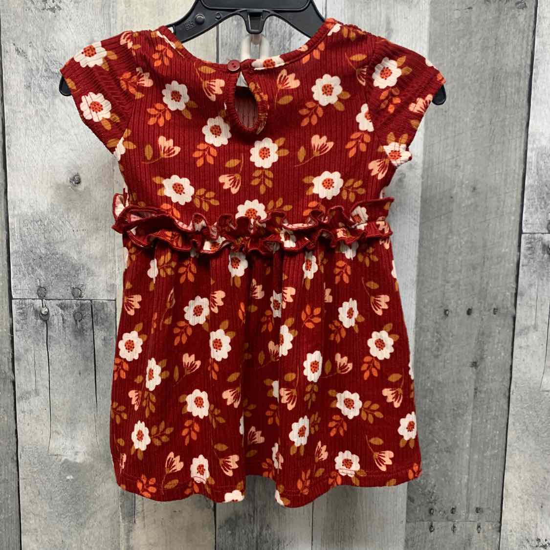 Size 6-9 Months Burgundy Print B Brand Dress