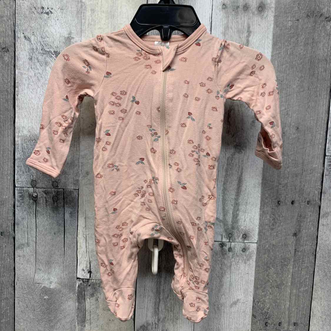 Size Newborn Pink Print Modern Moments by Gerber Footy PJs